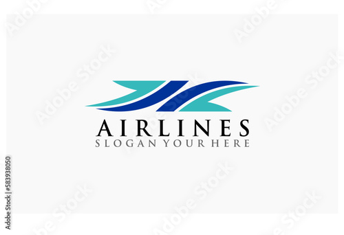 line vector concept design business airlines logo