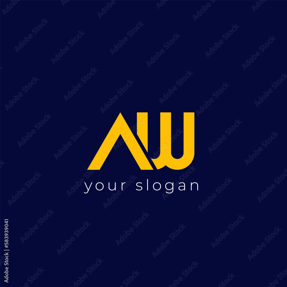 AW logo, monogram vector design AW logo, monogram vector design