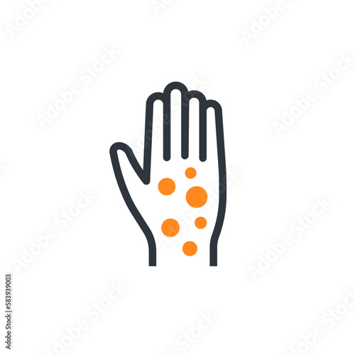 psoriasis or rash icon on white