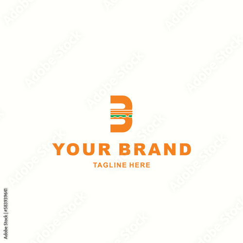 burger logo with letter B