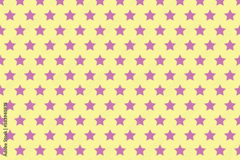 digonal abstrac wavy simple violet polka star pattern on yellow background .