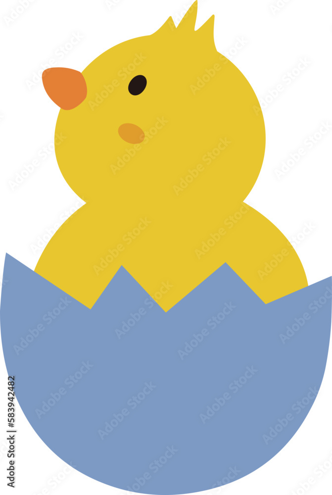 Easter chick sitting in an eggshell Easter chick sitting in an eggshell