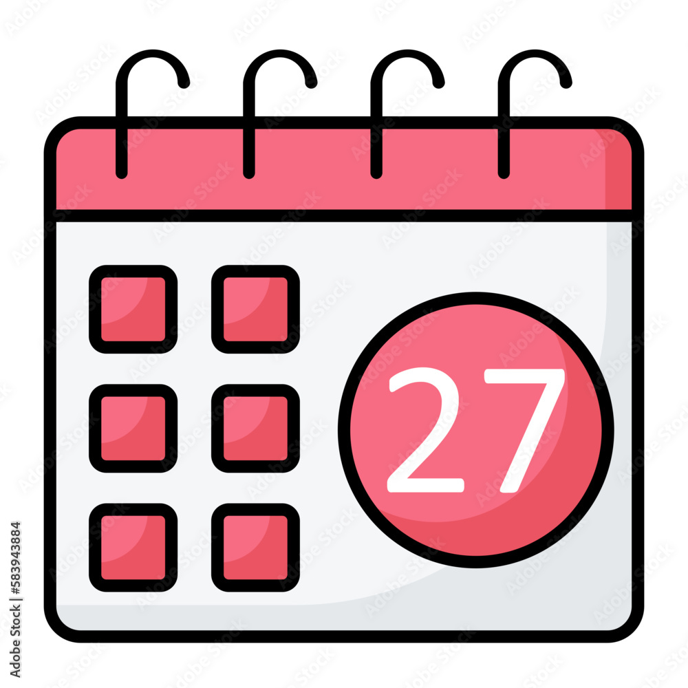 Easter Date Line Color Icon Easter Date Line Color Icon