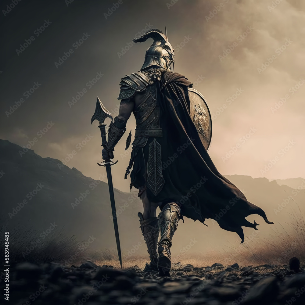 spartan man, spartan warrior with his shield spartan man, spartan warrior with his shield