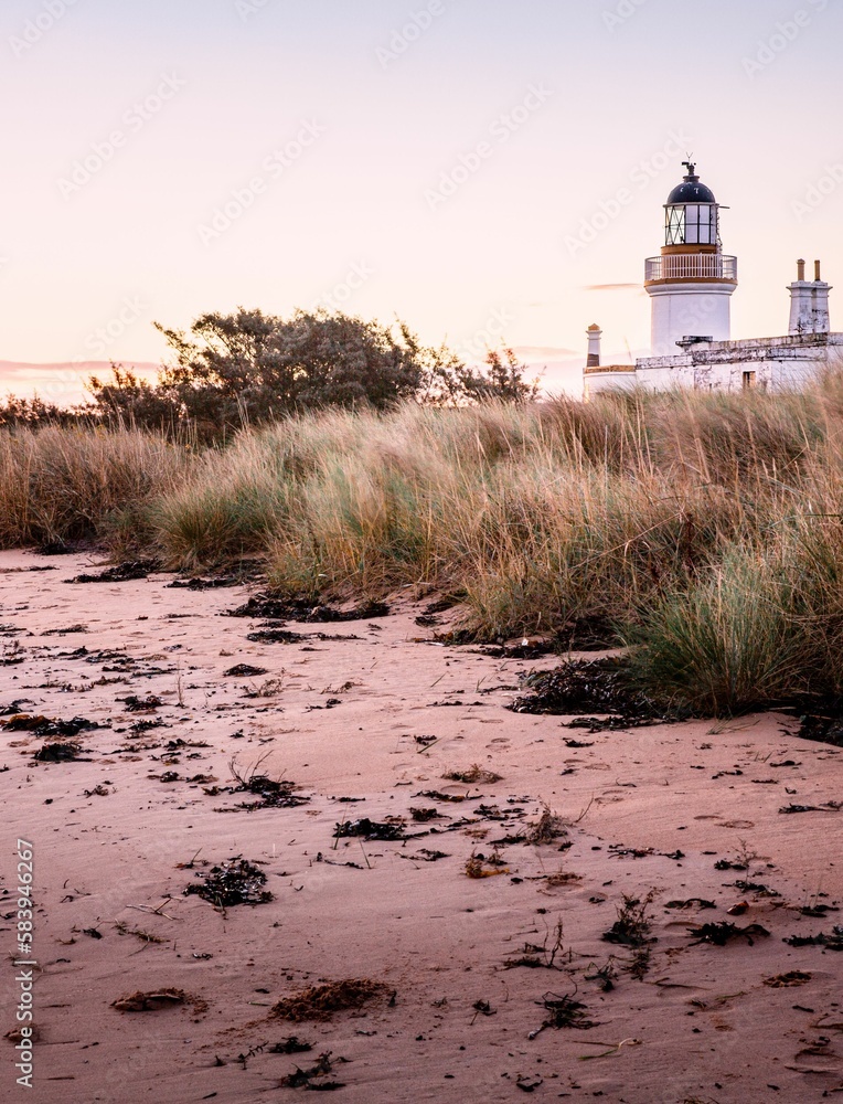 The Chanonry Lighthouse At Sunrise In The Scottish Highlands