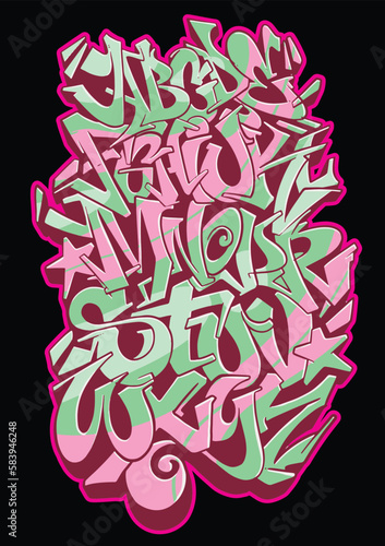 Handmade Urban Font, Graffiti Font, handwritten Typography vector