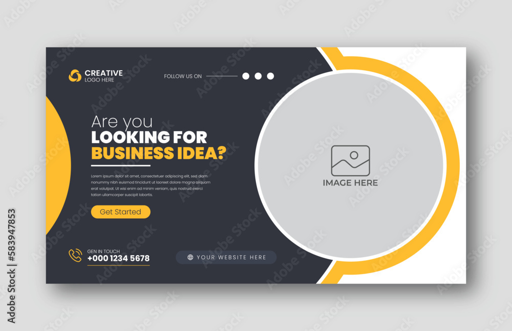 Business youtube thumbnail and web banner template Business youtube thumbnail and web banner template