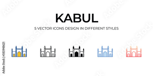 Kabul icon. Suitable for Web Page, Mobile App, UI, UX and GUI design.