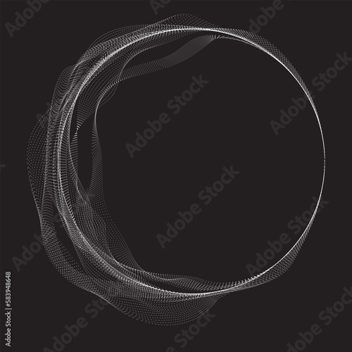 Abstract oval Lines Background with geometric circles . Vector rotating ellipse Line Design . Poster template . Concentric circles logo .Minimal art 