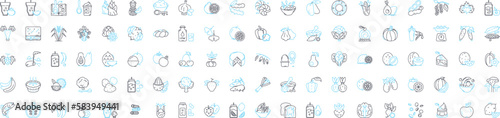 Culinary vector line icons set. Cooking, Baking, Chef, Cuisine, Recipe, Gourmet, Spices illustration outline concept symbols and signs