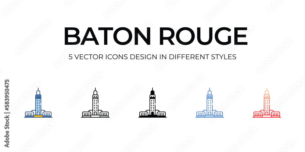 Baton Rouge icon. Suitable for Web Page, Mobile App, UI, UX and GUI design.