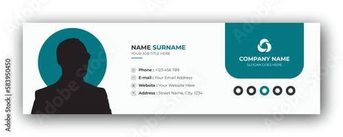 Email signature or email footer and personal social media facebook cover design template