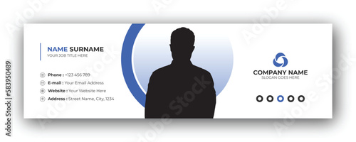 Email signature or email footer and personal social media facebook cover design template