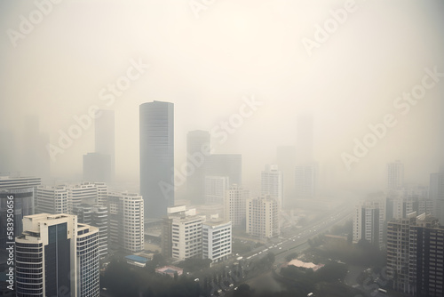 nvisible Stranglehold  The Dangerous Relationship between City Skylines and Air Pollution  and How It Threatens the Environment and Human Health - AI Generative