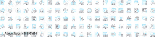 Credit banking vector line icons set. Credit, Banking, Loans, Payment, Cards, Finance, Cash illustration outline concept symbols and signs
