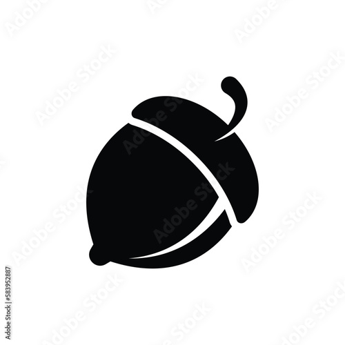 nut acorn icon vector