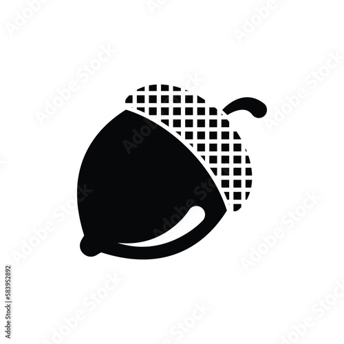 nut acorn icon vector