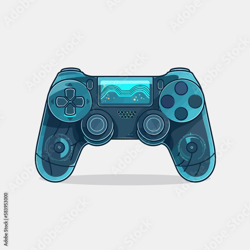 Videogame controllers. Console gamepad vector isolated. Vivid splashes of colors.h	