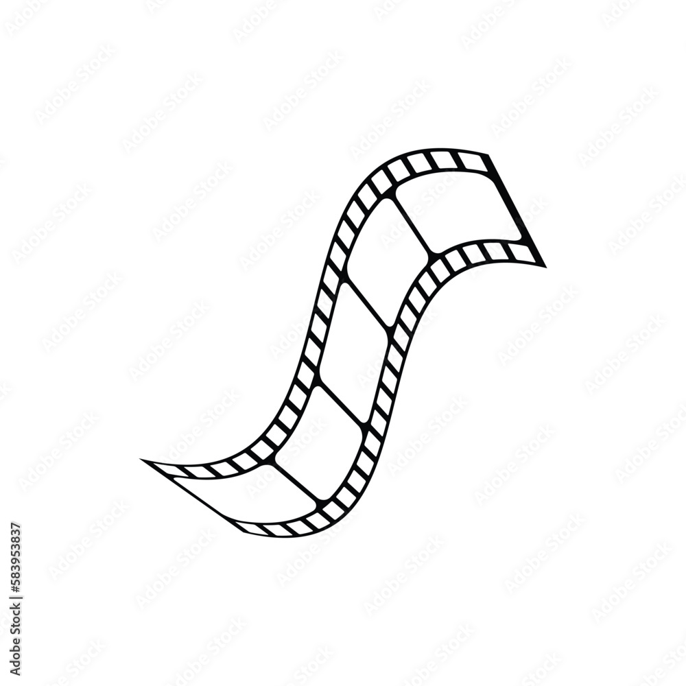 film strip logo icon design vector