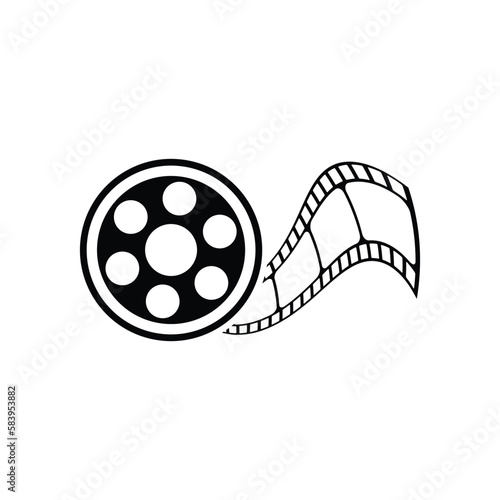 film strip logo icon design vector