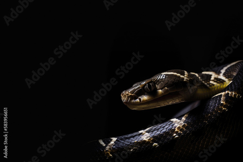 close up photo of a snake  Generative AI