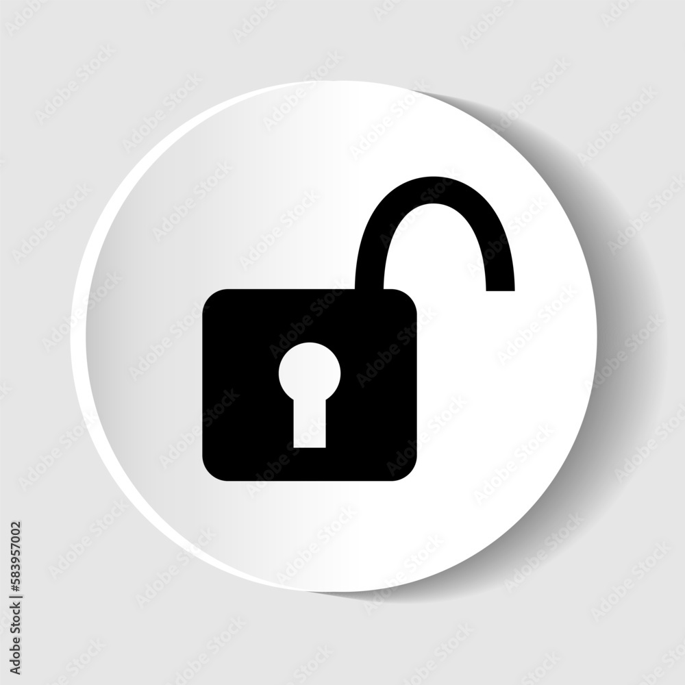 Padlock, security vector icon, set of circle button for webdesign and mobile applications Padlock, security vector icon, set of circle button for webdesign and mobile applications