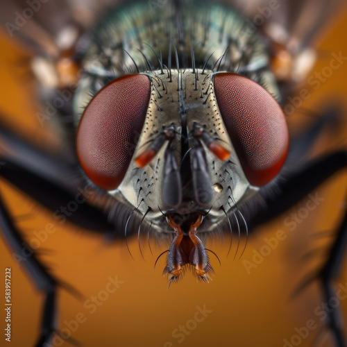 Fly macro close-up