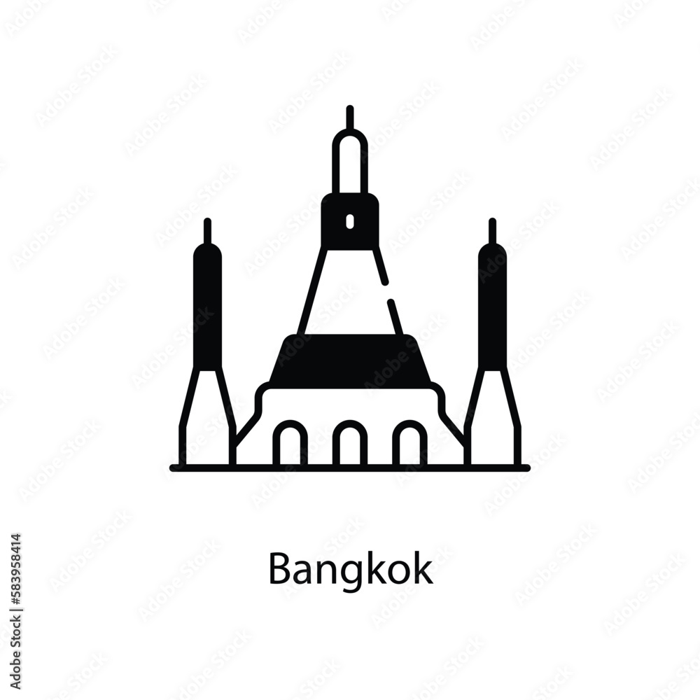 Bangkok icon. Suitable for Web Page, Mobile App, UI, UX and GUI design.