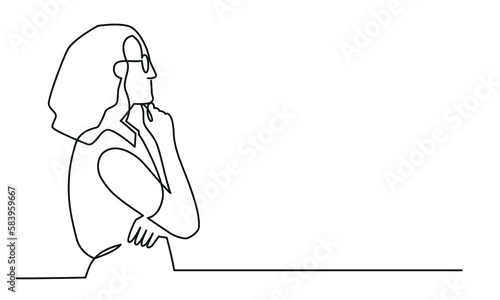 Woman thinking.