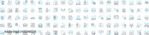 Business incomes vector line icons set. Profits, Revenues, Earnings, Sales, Gains, Yields, Surcharges illustration outline concept symbols and signs