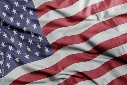 waving national flag of united states of america .macro shot. 3D illustration