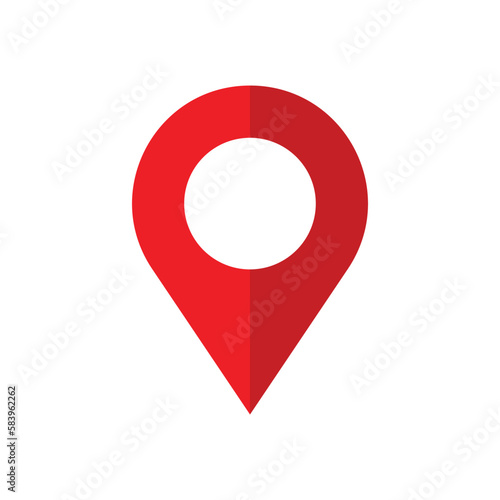 location pin logo icon design vector
