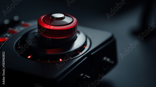 Close up of control buttons. Selective focus.generative ai