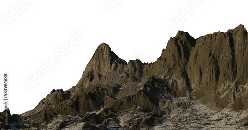 3D renders - mountains - landscapes - isolated PNG images
