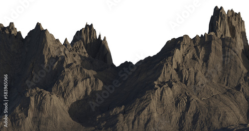 3D renders - mountains - landscapes - isolated PNG images