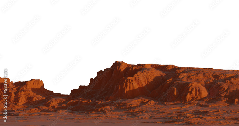 3D renders - mountains - landscapes - isolated PNG images