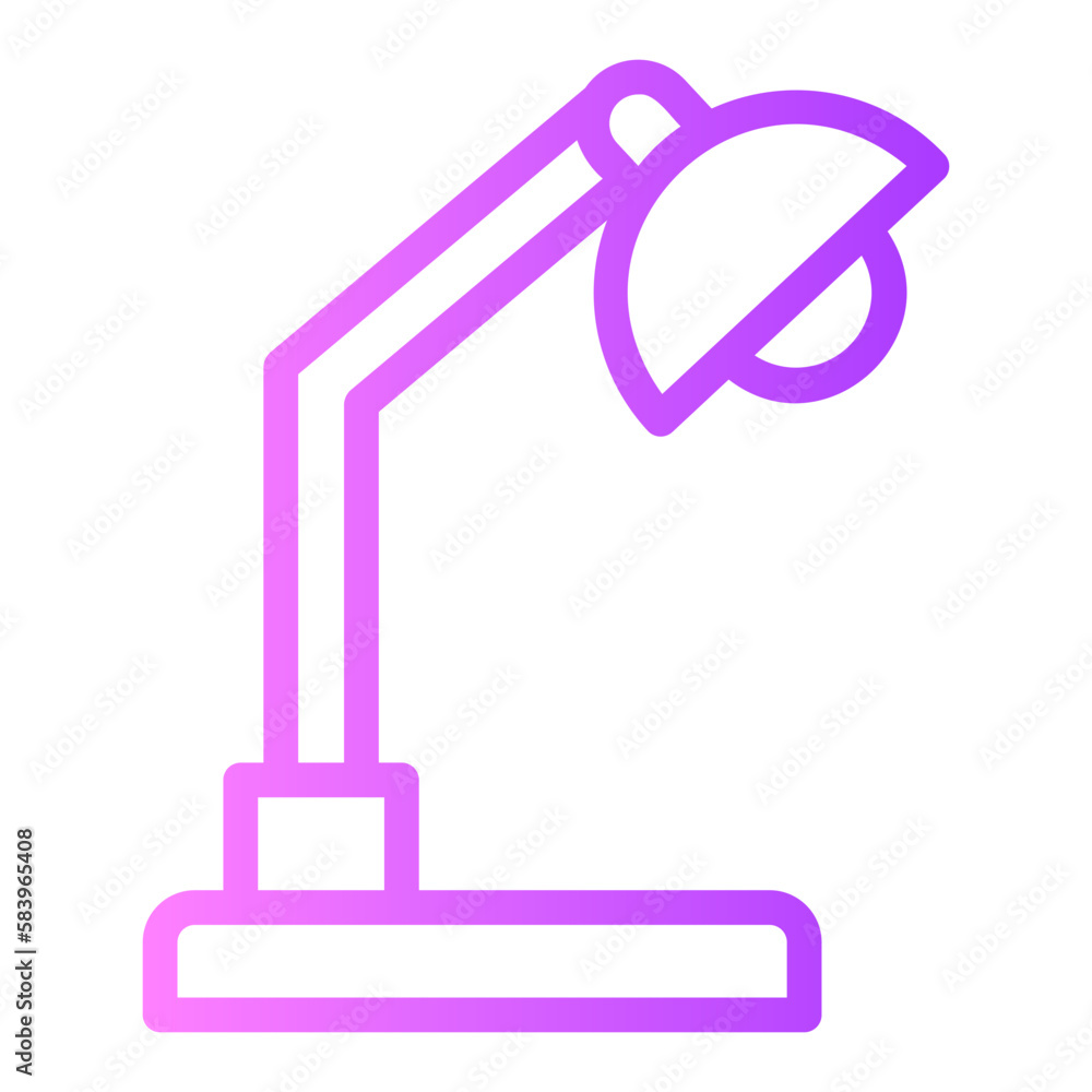 desk lamp gradient icon desk lamp gradient icon