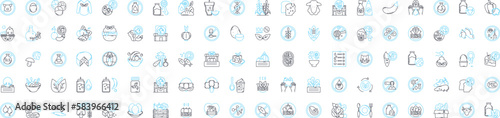 vegetarian nutrition vector line icons set. Vegetarian, Nutrition, Plant-based, Diet, Protein, Vitamins, Grains illustration outline concept symbols and signs