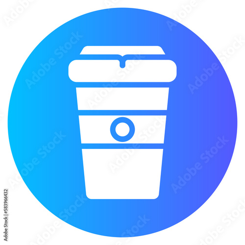 coffee cup gradient icon