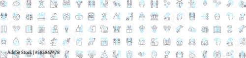 Community management vector line icons set. Community, Management, Engagement, Network, Build, Support, Interact illustration outline concept symbols and signs