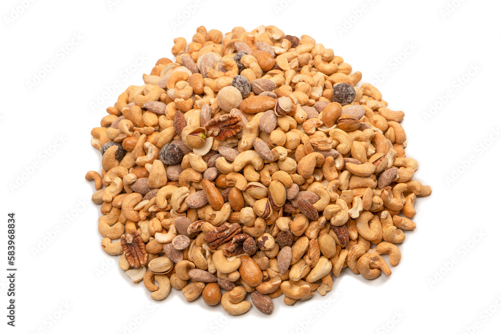 A group of almonds, pistachios, walnuts, macadamia, cashews. A group of almonds, pistachios, walnuts, macadamia, cashews.