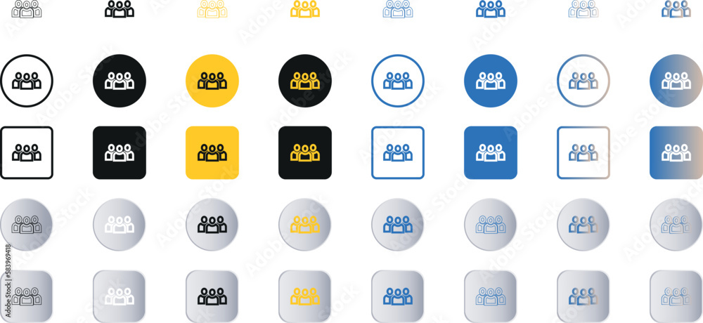 Profile icon, User Icon set, Monochrome sign, People sign, account symbol. Leader and workers. People icon set in trendy flat style. Team logo. Icon for business card design. Profile icon, User Icon set, Monochrome sign, People sign, account symbol. Leader and workers. People icon set in trendy flat style. Team logo. Icon for business card design.