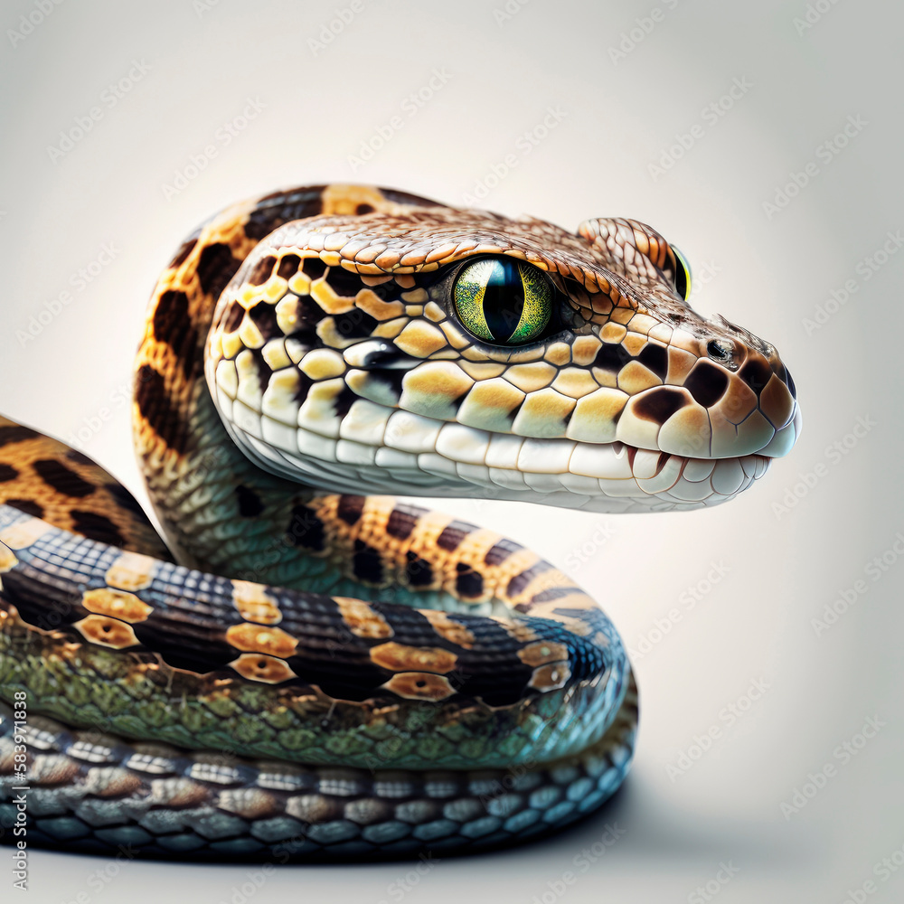 snake on a white background snake on a white background