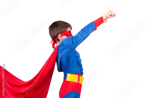 Wallpaper Mural child superman costume isolated on white background Torontodigital.ca