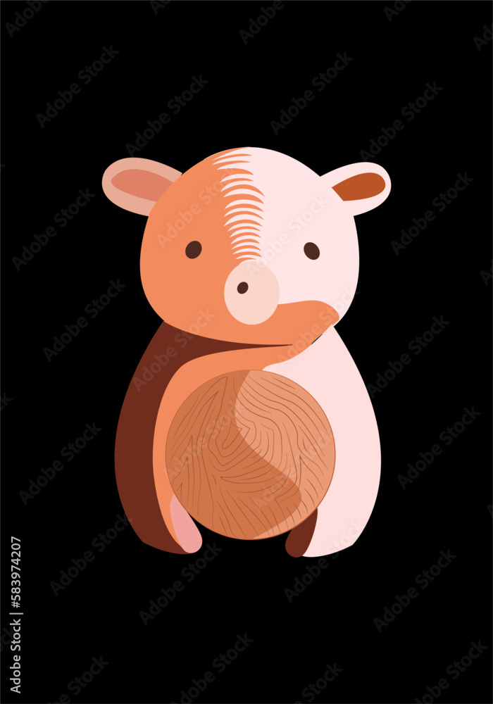 Fototapeta premium Vector cute and fantastic animal character wall arts