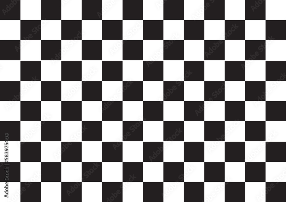 Fototapeta premium Check board background. Race flag. Finishing flag. checkered flag. Black and white checkered flag. Vector Illustration Isolated on White Background.