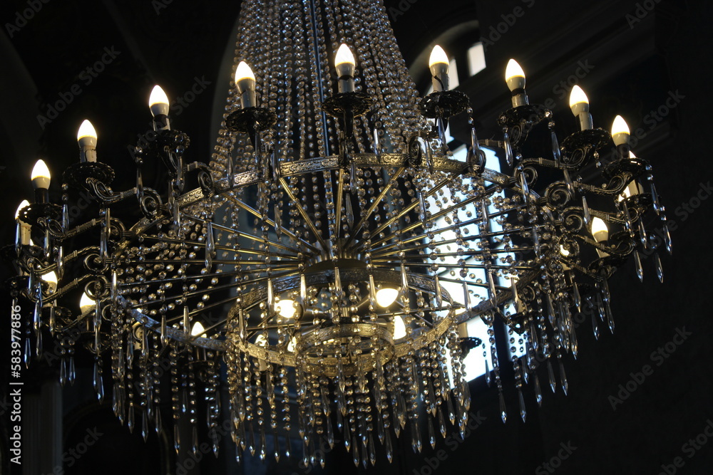 chandelier in the church