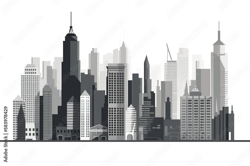 Stylish New York City Skyline Illustration Stylish New York City Skyline Illustration