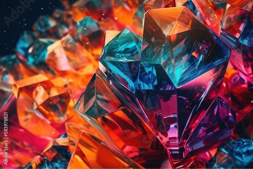  a bunch of different colored diamonds on a black background with a caption that reads, what is the color of the diamond?. generative ai