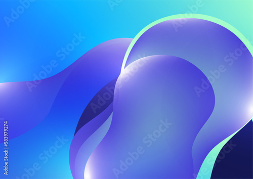 Fluid gradient background. Abstract 3d background. Liquid paints. Banner or sign design. Vector